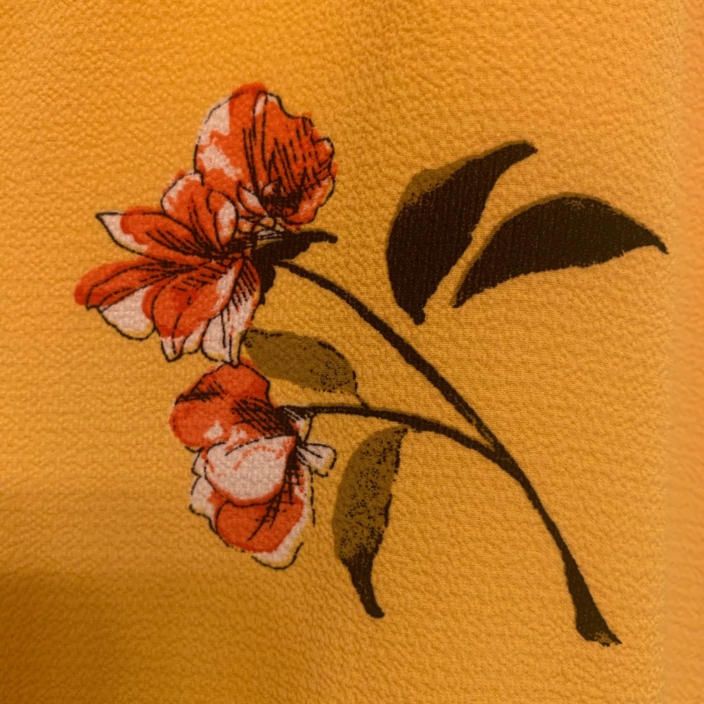 Yellow Floral Gibson Dress Size XXL - Picture 4 of 4